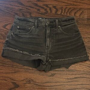 GAP teen black washed denim shorts